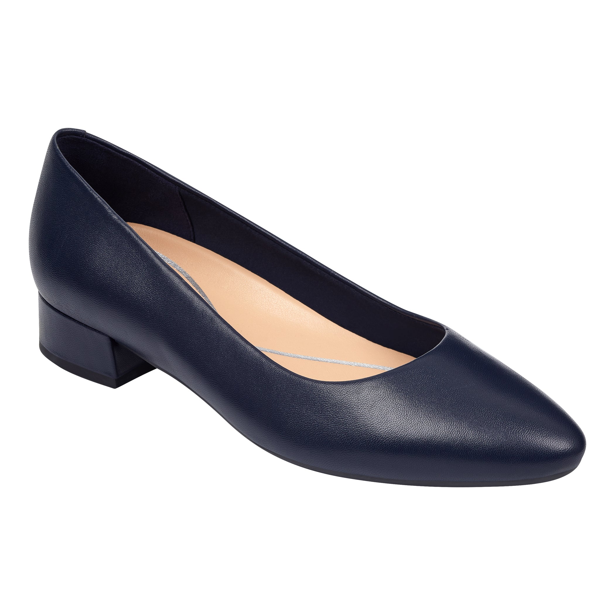 Caldise Leather Low Heel Dress Shoes